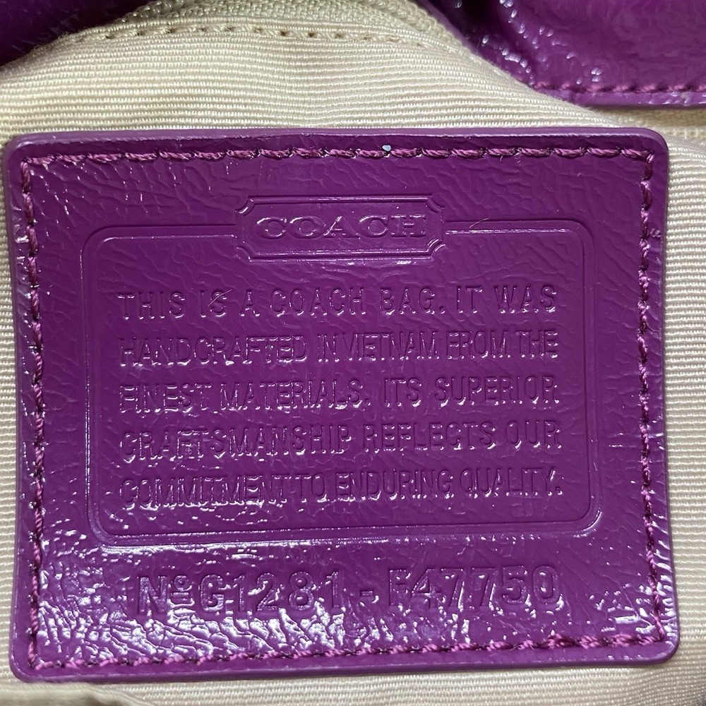 COACH Purse Handbag‎ Tan W/Hot Pink 7x11x2" - Picture 16 of 16